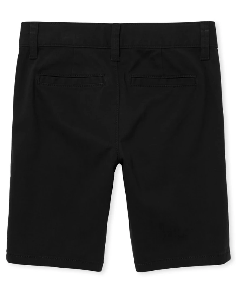 Girls Uniform Stretch Chino Shorts 2-Pack