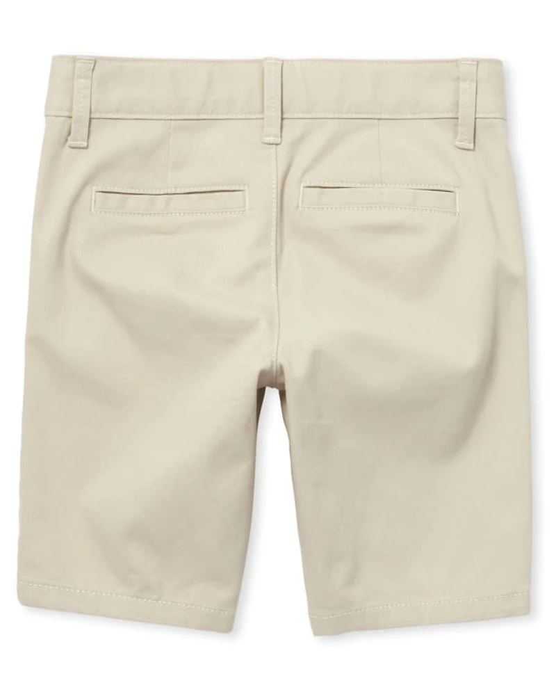 Girls Uniform Stretch Chino Shorts 2-Pack