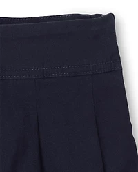 Girls Uniform Stretch Pleated Skort 2-Pack