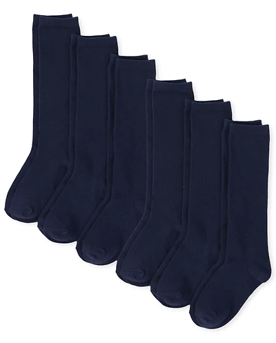 Lot de 6 paires chaussettes hautes pour filles