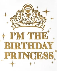 Girls Mommy And Me Foil Birthday Princess Graphic Tee