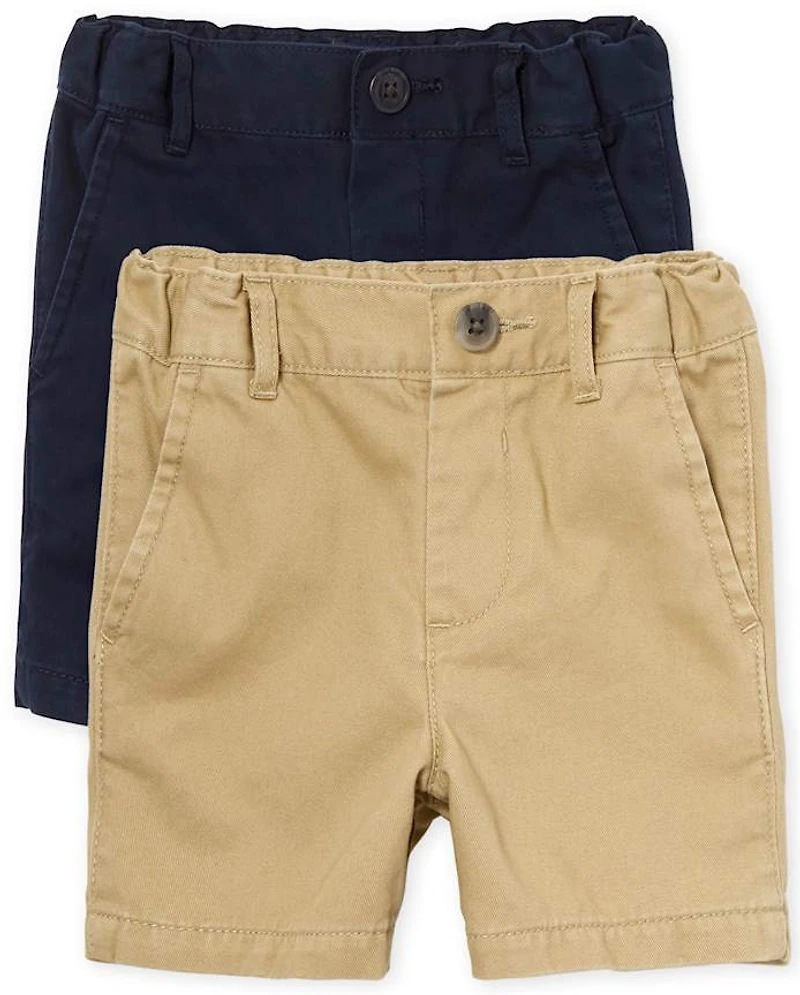 Baby And Toddler Boys Uniform Chino Shorts -Pack