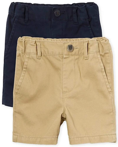 Baby And Toddler Boys Uniform Chino Shorts -Pack