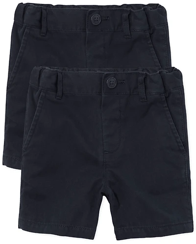 Baby And Toddler Boys Uniform Chino Shorts -Pack