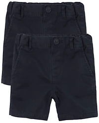 Baby And Toddler Boys Uniform Chino Shorts 2-Pack