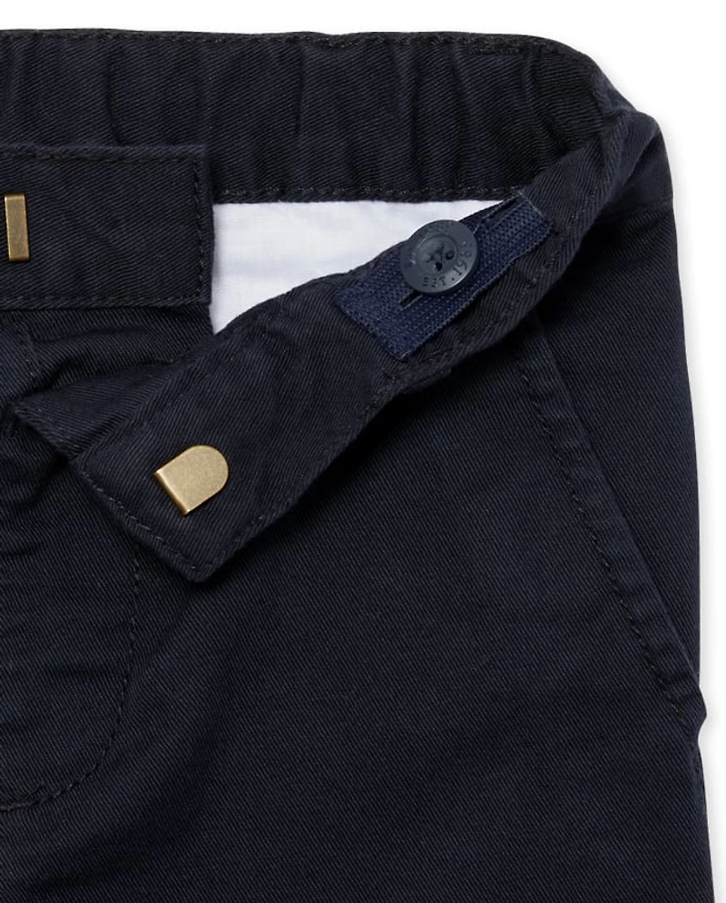 Baby And Toddler Boys Uniform Straight Chino Pants 2-Pack