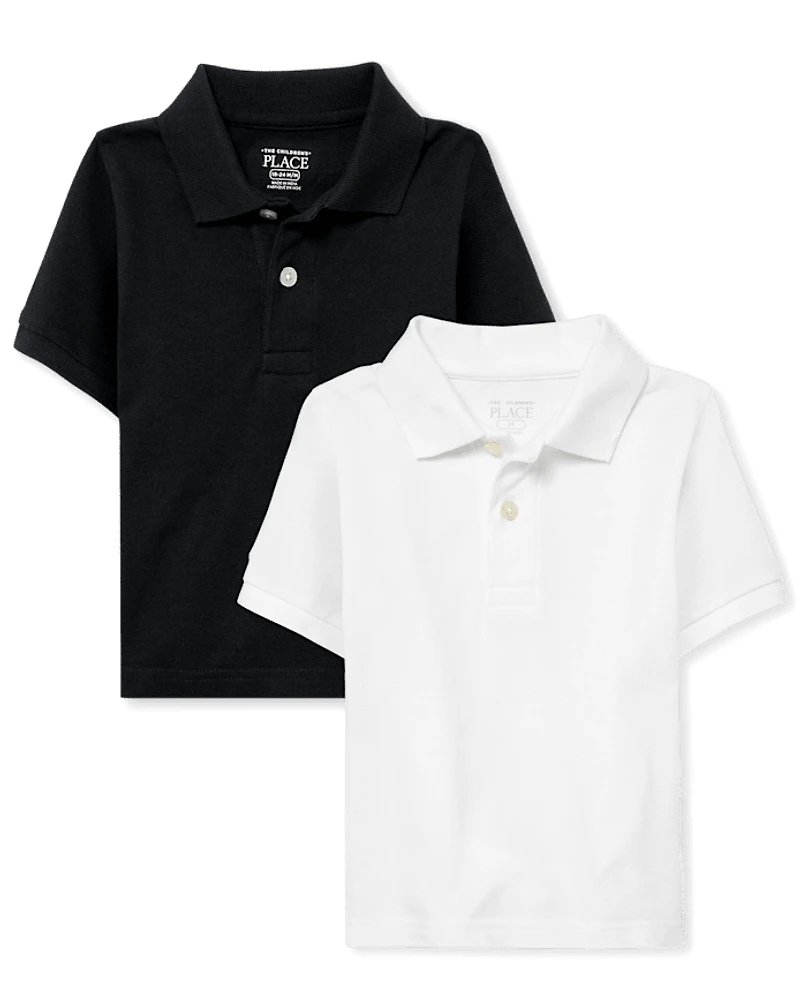 Baby And Toddler Uniform Soft Pique Polo -Pack