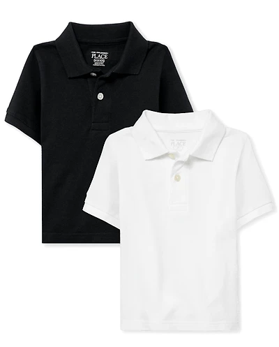 Baby And Toddler Uniform Soft Pique Polo -Pack
