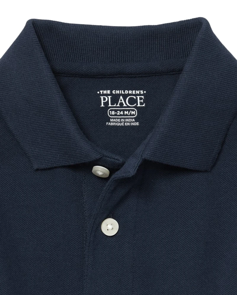 Lot de 2 polos en piqué doux pour bébé et tout-petit