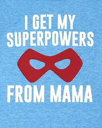 Baby And Toddler Boys Mama Superpower Graphic Tee