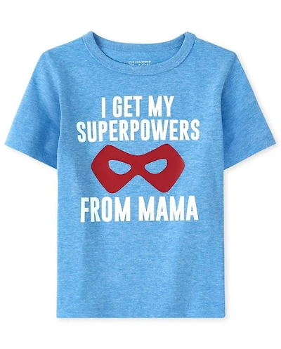 Baby And Toddler Boys Mama Superpower Graphic Tee
