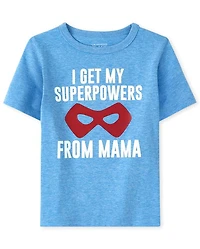 Baby And Toddler Boys Mama Superpower Graphic Tee