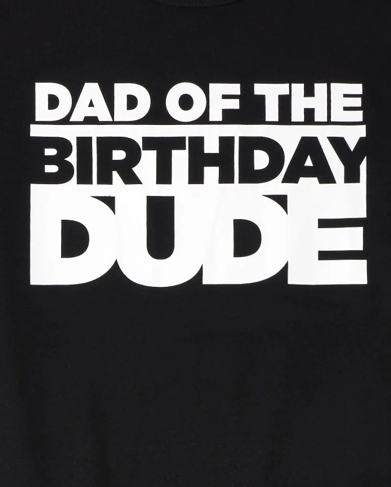 T-shirt graphique assorti pour homme, motif anniversaire familial