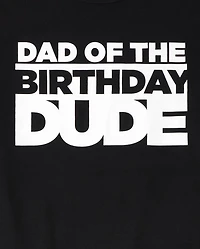 T-shirt graphique assorti pour homme, motif anniversaire familial