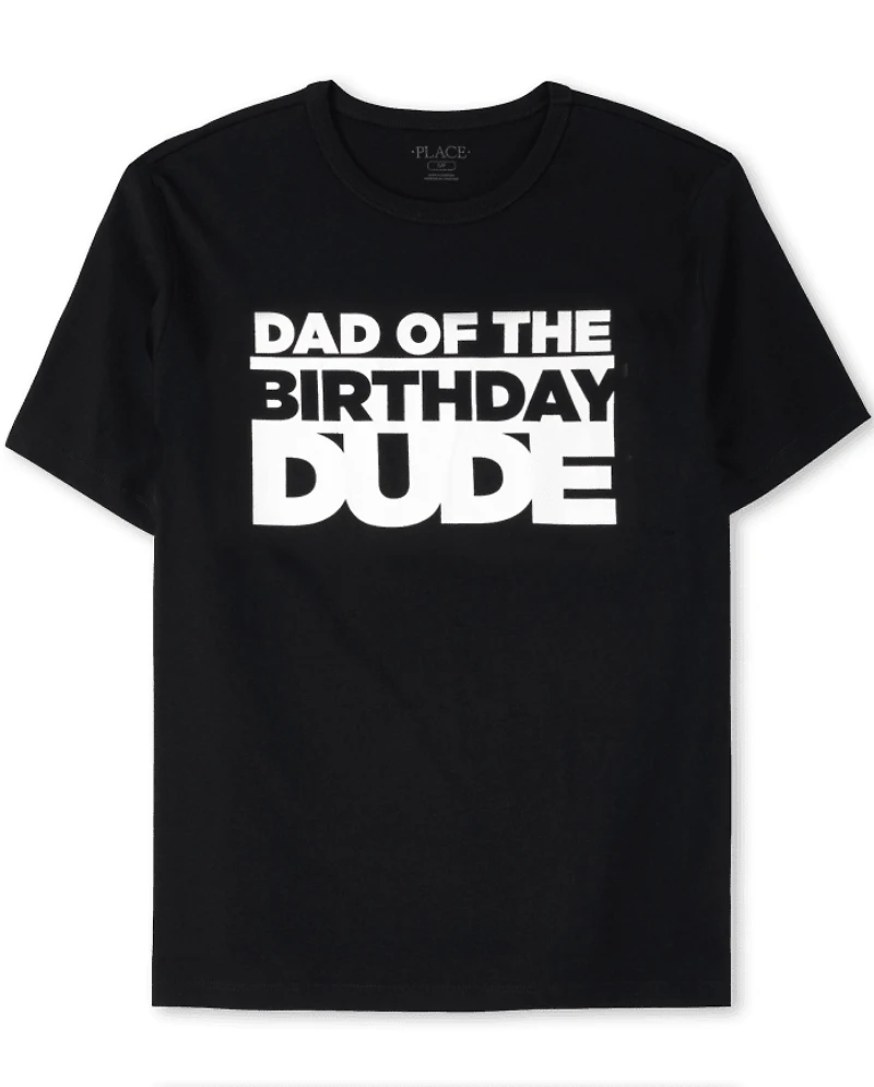 T-shirt graphique assorti pour homme, motif anniversaire familial