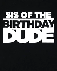 Girls Matching Family Birthday Graphic Tee