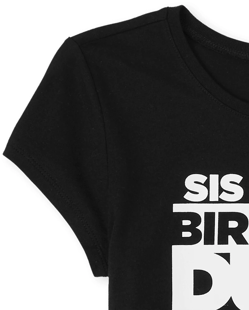 T-shirt graphique assorti pour anniversaire de famille filles