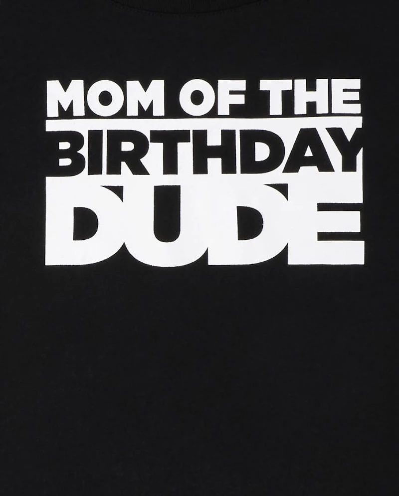 T-shirt graphique assorti pour femme, motif anniversaire familial