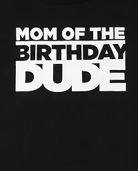 T-shirt graphique assorti pour femme, motif anniversaire familial