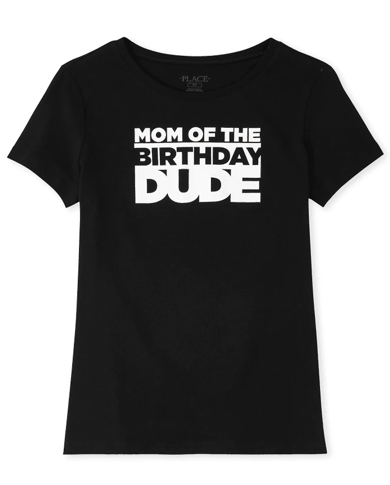 T-shirt graphique assorti pour femme, motif anniversaire familial