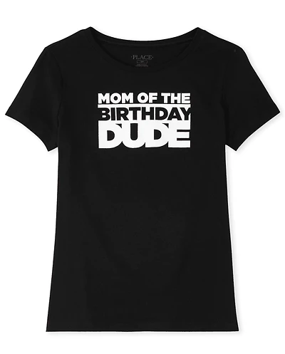 T-shirt graphique assorti pour femme, motif anniversaire familial