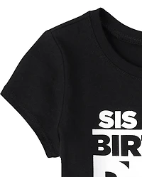 Baby And Toddler Girls Matching Family Birthday Graphic Tee