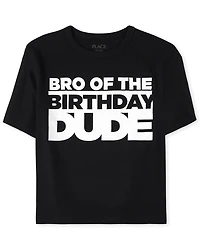 T-shirt graphique d'anniversaire familial assorti pour garçons