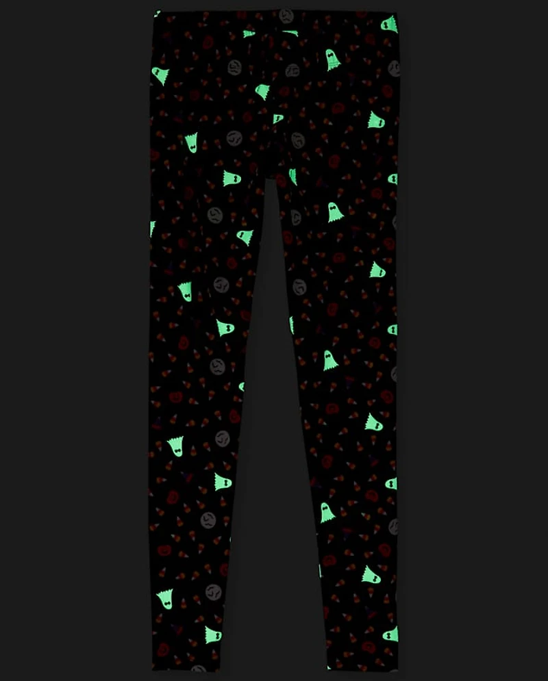 Womens Mommy And Me Halloween Glow Matching Leggings