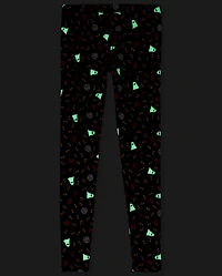 Womens Mommy And Me Halloween Glow Matching Leggings