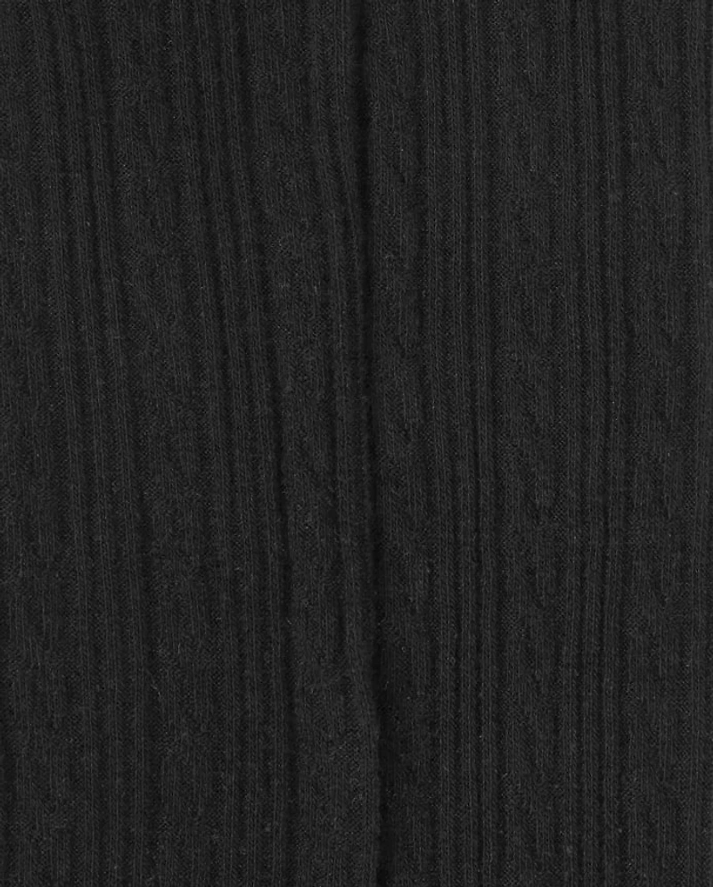 Girls Cable Knit Tights 2-Pack