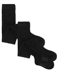 Toddler Girls Cable Knit Tights 2-Pack