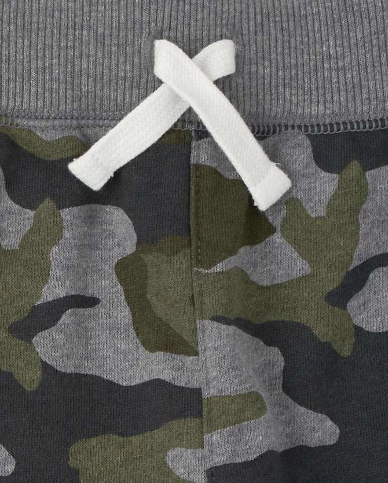 Boys Active Camo Fleece Jogger Pants