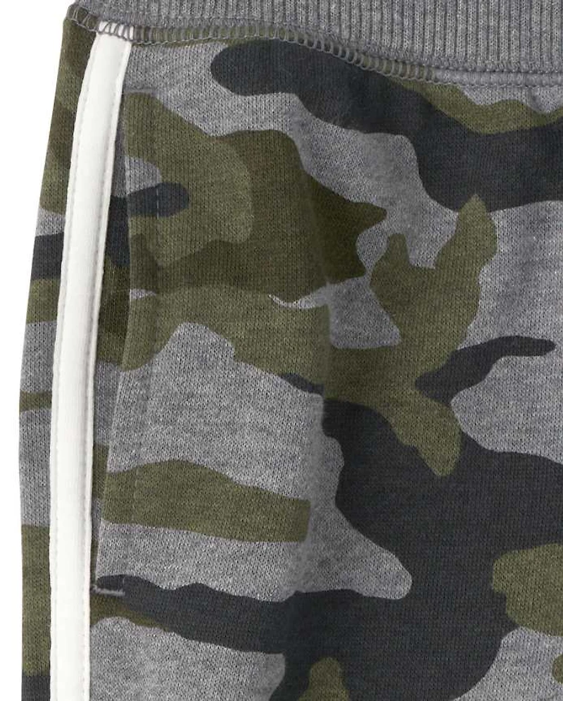 Boys Active Camo Fleece Jogger Pants