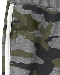 Boys Active Camo Fleece Jogger Pants