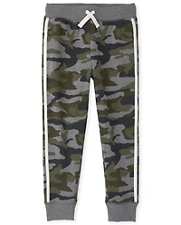 Boys Active Camo Fleece Jogger Pants