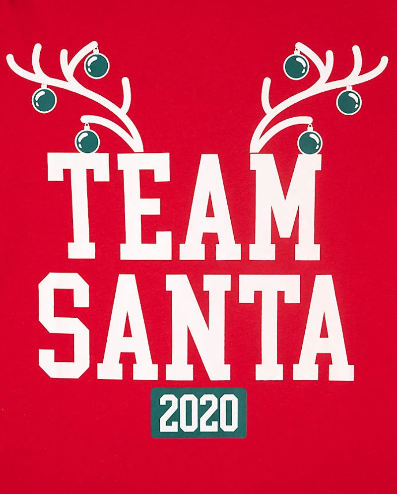 Adult Matching Family Christmas Team Santa Graphic Tee