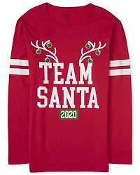 Adult Matching Family Christmas Team Santa Graphic Tee
