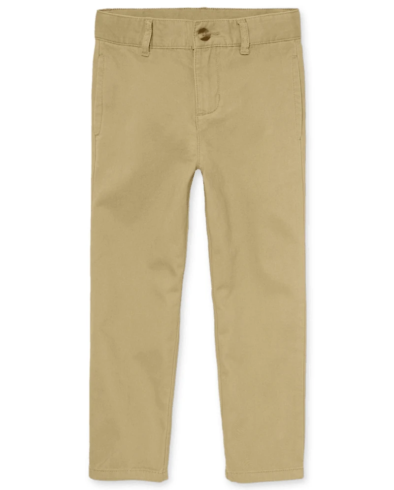 Boys Uniform Stretch Straight Chino Pants