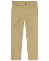 Boys Uniform Stretch Straight Chino Pants