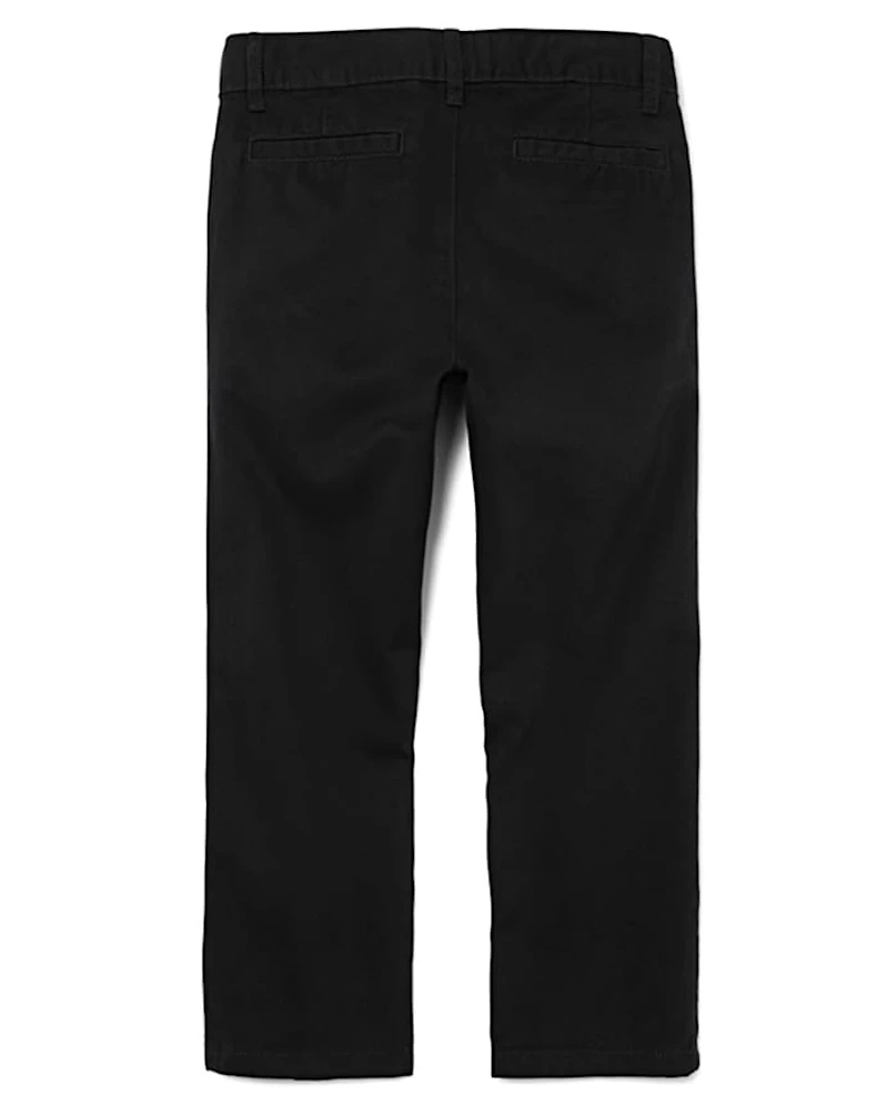Pantalon chino droit extensible pour uniforme de garçon