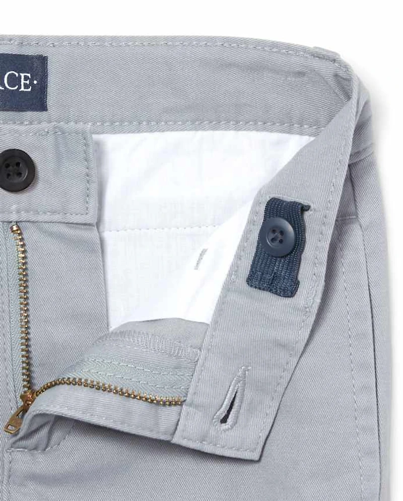 Boys Uniform Stretch Straight Chino Pants - Husky