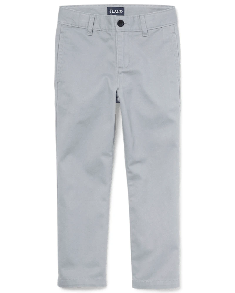 Boys Uniform Stretch Straight Chino Pants - Husky