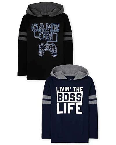 Boys Game Boss Hooded Top 2-Pack