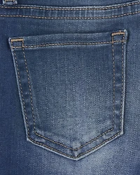 Girls Roll Cuff Denim Skimmer Shorts