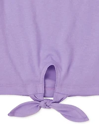 Girls Tie Front Tee Shirt 2-Pack