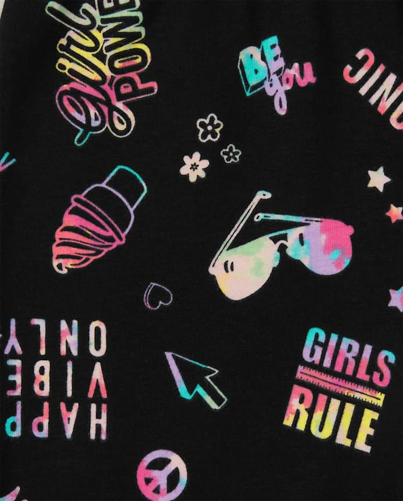 Girls Print Capri Leggings