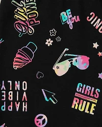 Girls Print Capri Leggings