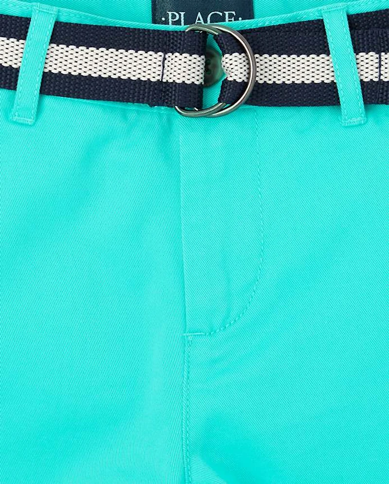Boys Belted Chino Shorts