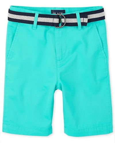 Boys Belted Chino Shorts
