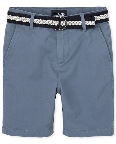 Boys Belted Chino Shorts